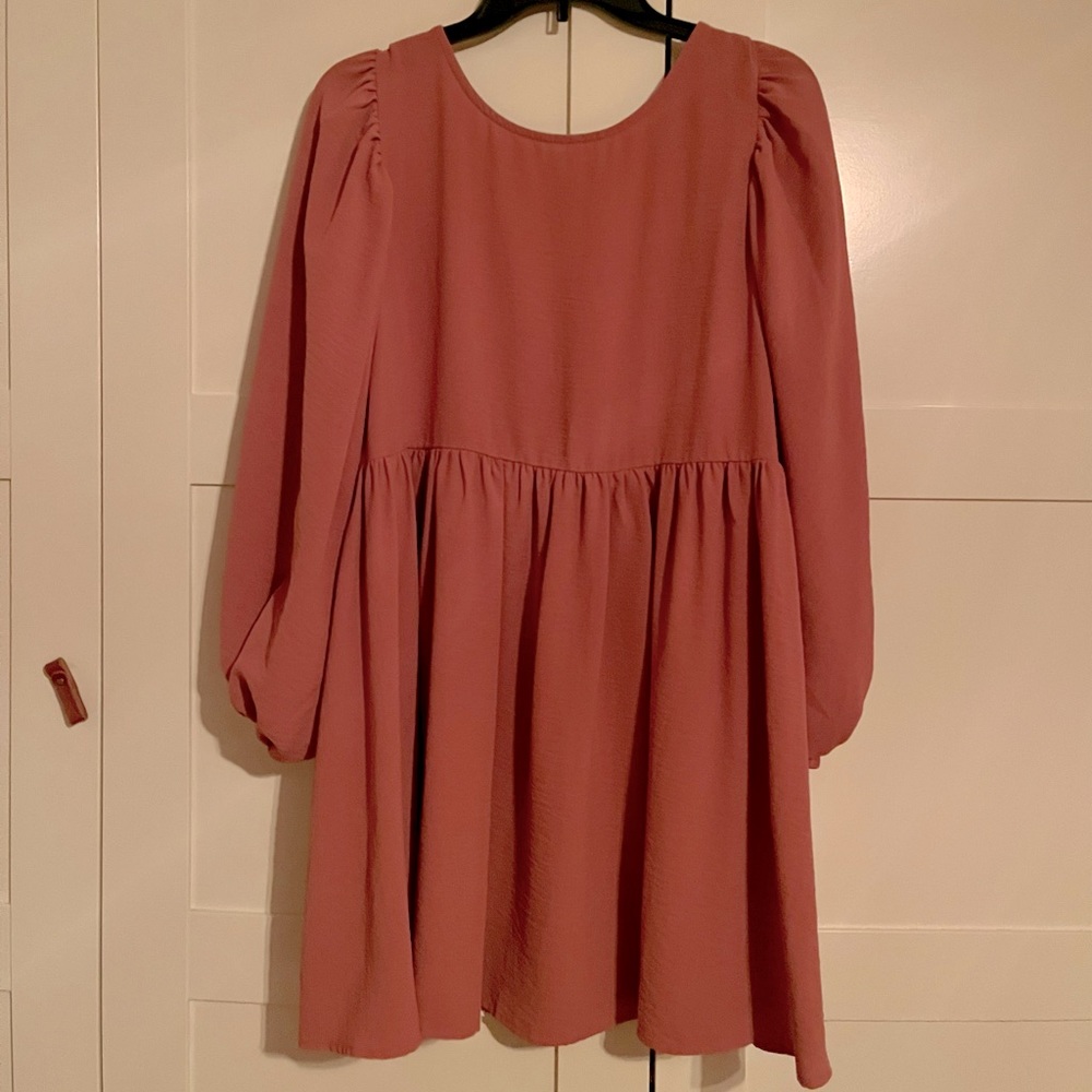 Dusty Pink baby doll dress by A. Calin for Flying Tomato